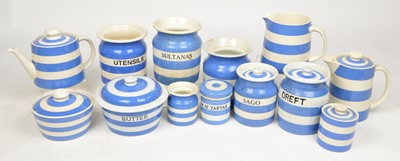 Lot 78 - 13 Pieces of T.G. Green & Co Cornishware Pottery