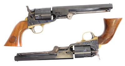 Lot 10 - Pair of Italian blank firing replica Colt Navy revolvers