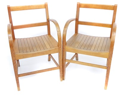 Lot 262 - Two Air Ministry stamped Dancer and Hearne Bros bent wood chairs