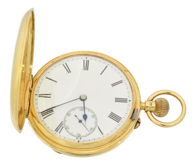 Lot 209 - An 18ct gold full hunter pocket watch