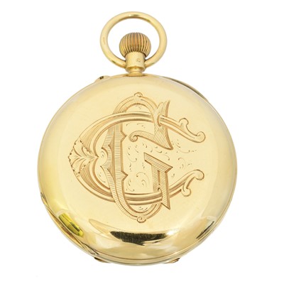 Lot 209 - An 18ct gold full hunter pocket watch