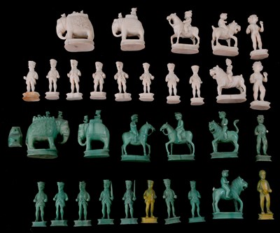 Lot 296 - Early 20th-century ivory chess set