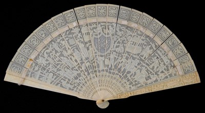Lot 294 - Chinese Carved Ivory Fan