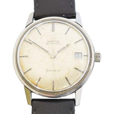 Lot 129 - A stainless steel Omega Geneve wristwatch