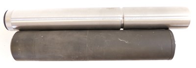 Lot 530 - Two full bore rifle silencers  LICENCE REQUIRED