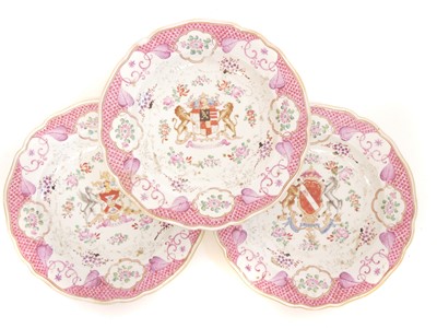 Lot 194 - Three Samson Paris copies of Chinese Armorial plates