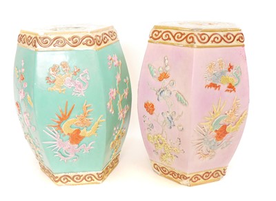 Lot 215 - Two Staffordshire garden seats.