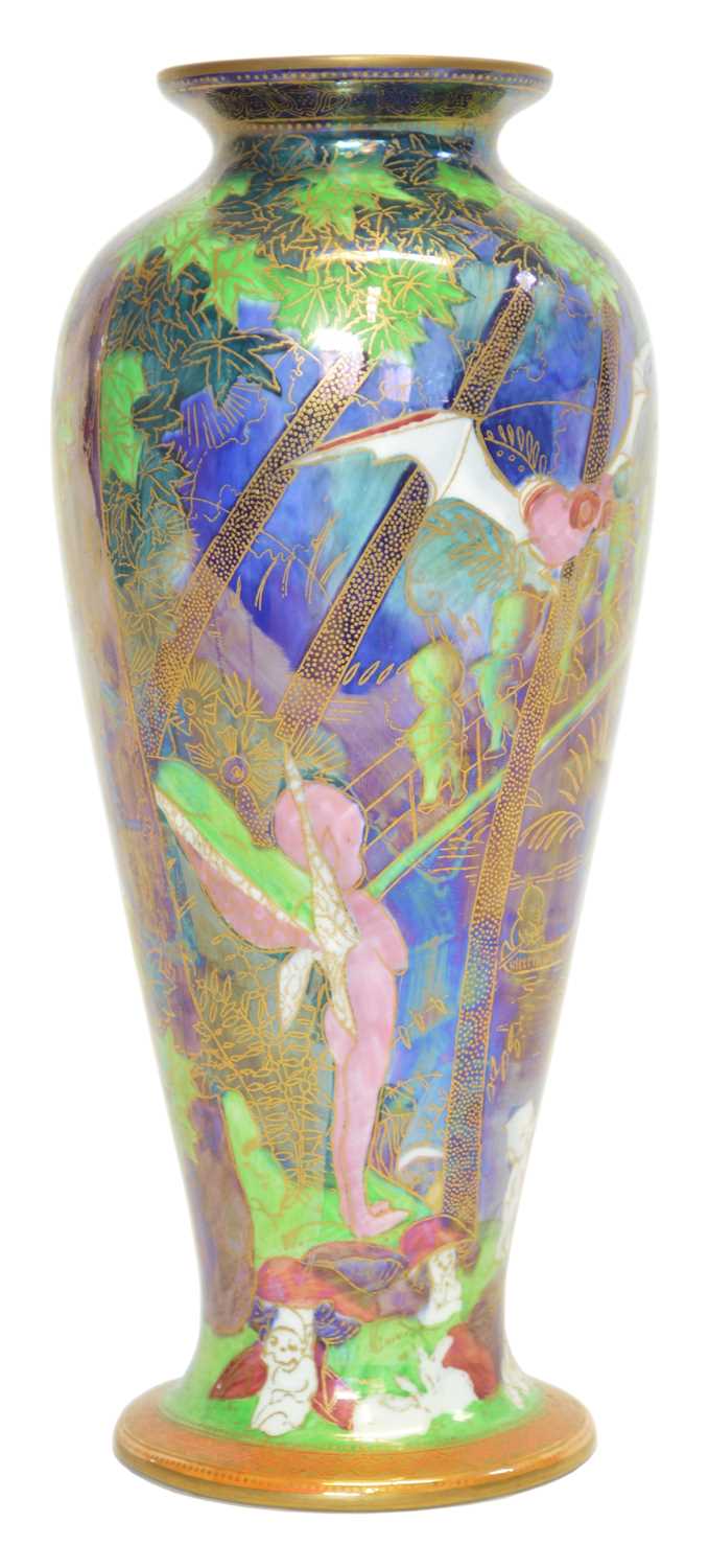 Lot 123 - Wedgwood Fairyland lustre vase