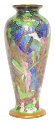 Lot 123 - Wedgwood Fairyland lustre vase