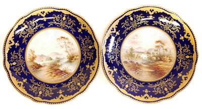Lot 242 - Pair of Coalport plates