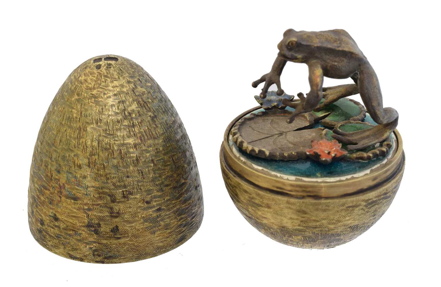 Lot 75 - A silver gilt and enamel surprise egg by Stuart Devlin