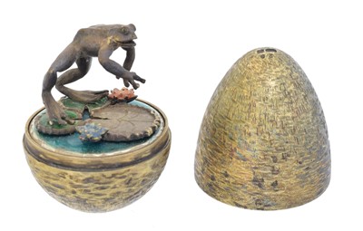 Lot 75 - A silver gilt and enamel surprise egg by Stuart Devlin