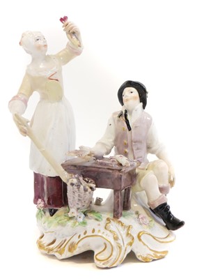 Lot 223 - Chelsea red anchor period figure group