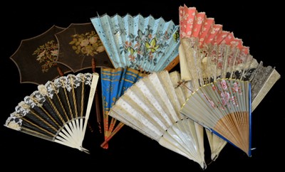 Lot 293 - Group lot of 9 hand fans