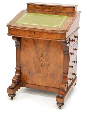 Lot 412 - Victorian walnut davenport