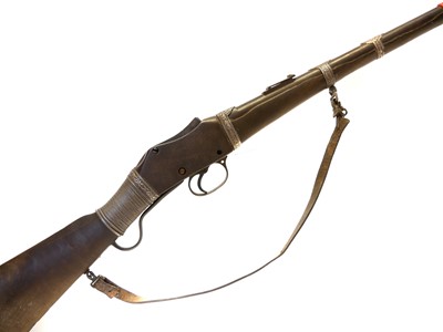 Lot 51 - Martini Henry carbine with white metal decorative binding.