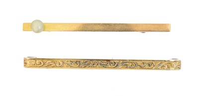 Lot 1 - Two bar brooches