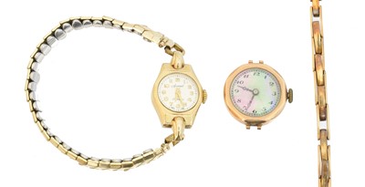 Lot 93 - Two 9ct gold cased watches