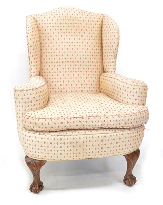 Lot 367 - 1930's wingback armchair