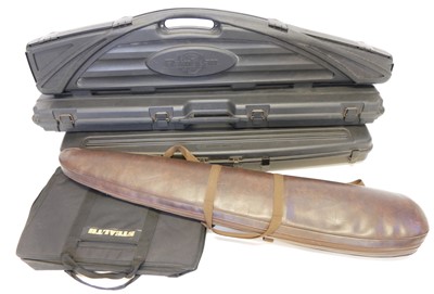 Lot 225 - Three hard cases and two soft cases.