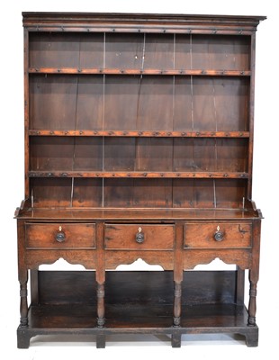 Lot 333 - Mid 18th century oak dresser
