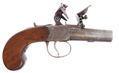 Lot 13 - Flintlock pocket pistol by Twigg