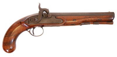 Lot 14 - Percussion belt pistol by R.E. Pritchett
