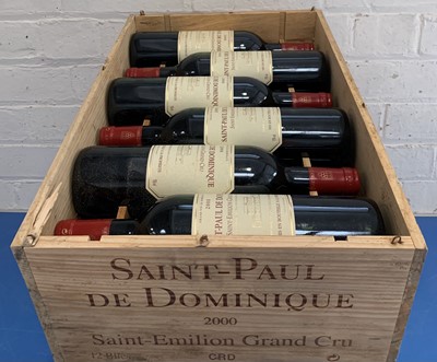 Lot 9 - 12 Bottles (in OWC) St Paul de Dominique St Emilion Grand Cru 2000