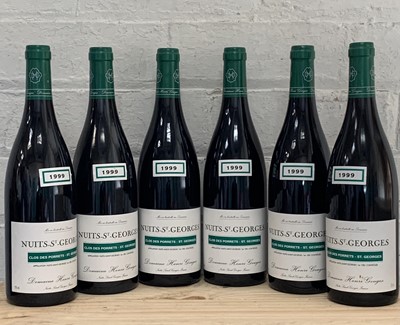 Lot 79 - 6 Bottles Nuits St Georges 1er Cru ‘Clos des Porrets’ Monopole Domaine Henri-Gouges 1999 (all hf – all perfect presentations)