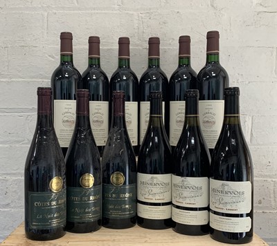 Lot 110 - 12 Bottles Mixed Lot Estate Minervois, Luberon and Cotes du Rhone (Vacqueyras)