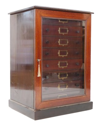 Lot 317 - Mahogany collectors cabinet