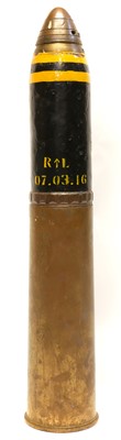 Lot 331 - British WWI 18 pounder shell.
