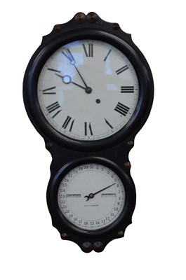 Lot 214 - American drop dial wall clock