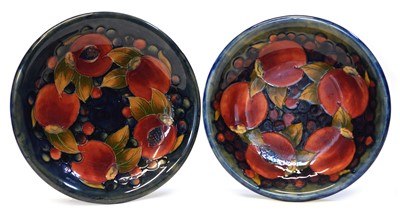 Lot 138 - Two Moorcroft Pomegranate plates