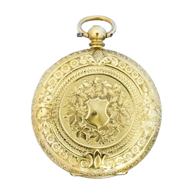 Lot 204 - An 18ct gold open face fob watch by J.W. Benson