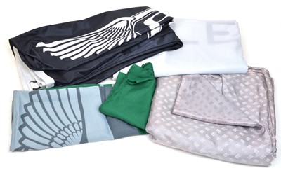 Lot 173 - Two Bentley Flags, large advertising banner and a length of Rolls Royce fabric