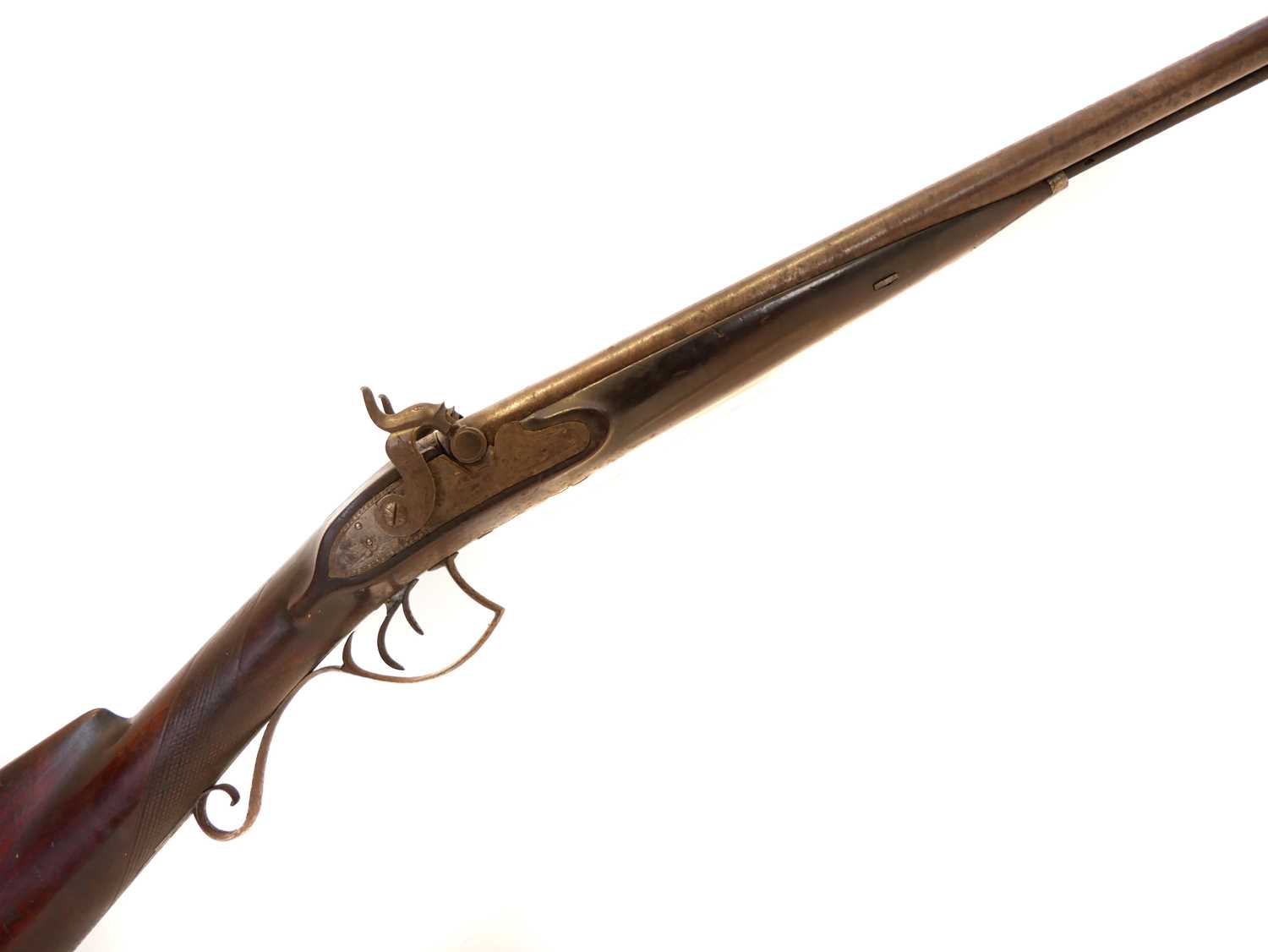 Lot 66 - Manton double 22 bore percussion shotgun