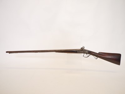 Lot 66 - Manton double 22 bore percussion shotgun