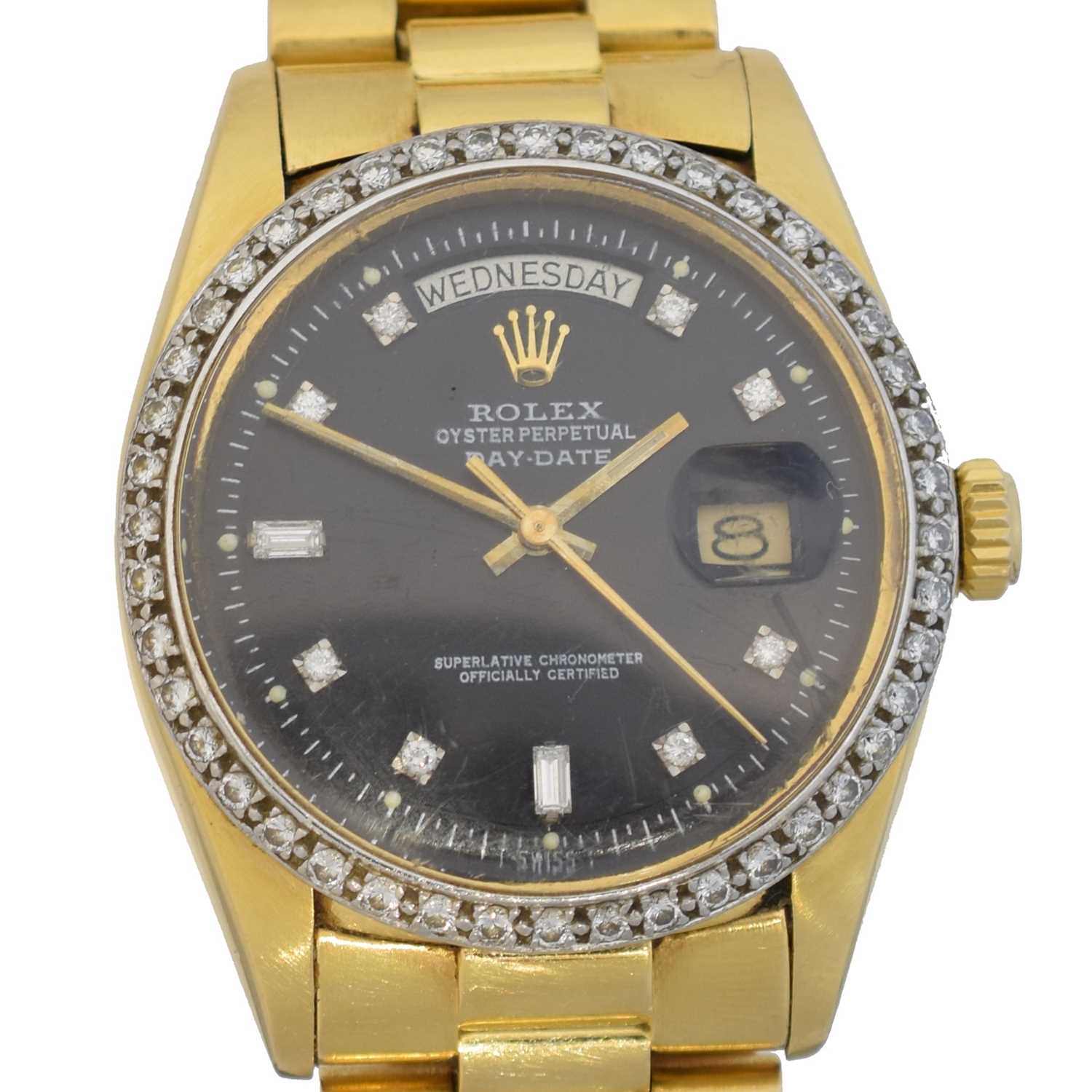 Lot 140 - An 18ct gold Rolex Oyster Perpetual Day Date wristwatch
