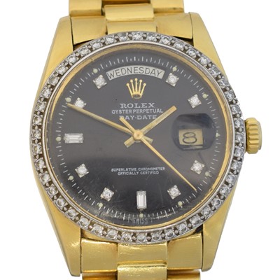 Lot 140 - An 18ct gold Rolex Oyster Perpetual Day Date wristwatch