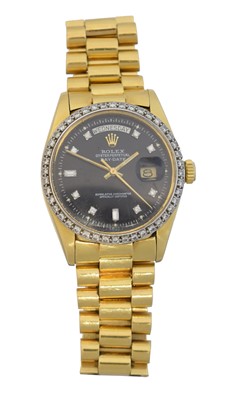 Lot 140 - An 18ct gold Rolex Oyster Perpetual Day Date wristwatch