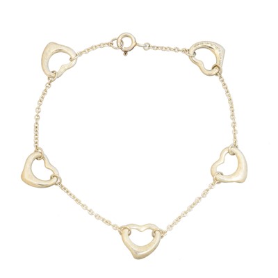 Lot 24 - An 'Open Heart' bracelet by Elsa Peretti for Tiffany & Co.