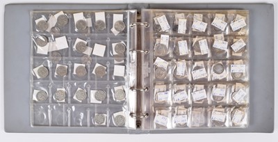Lot 11 - Assorted album of mainly silver coinage from George II to Elizabeth II.