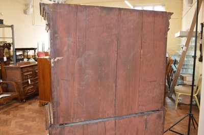 Lot 279 - Queen Anne walnut cabinet on chest