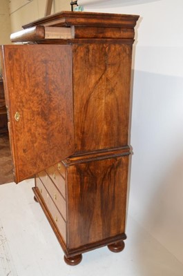 Lot 279 - Queen Anne walnut cabinet on chest