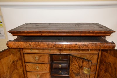 Lot 279 - Queen Anne walnut cabinet on chest