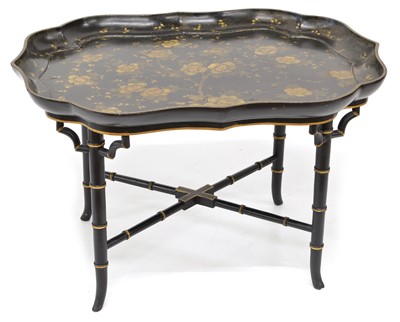 Lot 256 - Late 20th-century papier mache tray