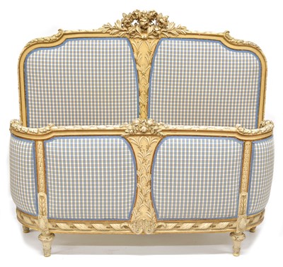 Lot 362 - Mid-20th-century French cream painted 5' bed