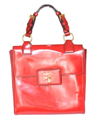 Lot 69 - A Prada Spazzolato Gusset bag