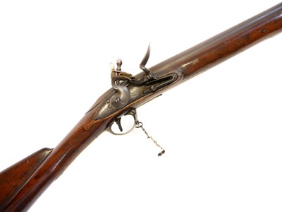 Lot 31 - Flintlock .750 volunteer India pattern Brown Bess musket and bayonet